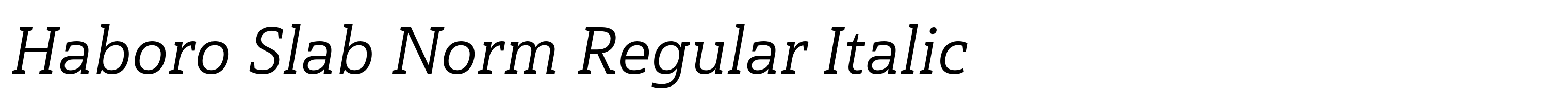 Haboro Slab Norm Regular Italic